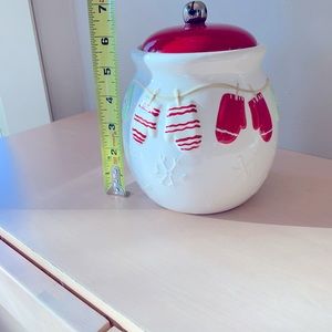 Hallmark collectible winter mitten jar